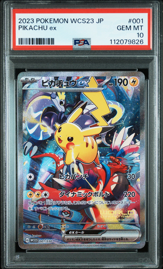 PSA 10 Pikachu ex WCS 2023 - World Championship Series
