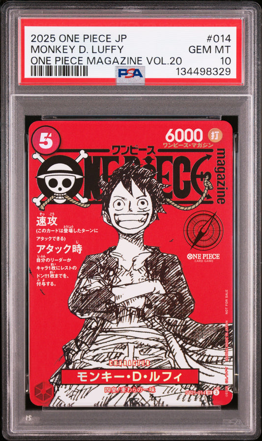 PSA 10 Monkey D Luffy ST21-014 Magazine Promo 2025 JP