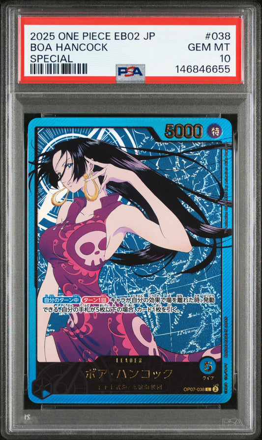 PSA 10 Boa Hancock L-SPC OP07-038 2025 EB02 GEM MT Japanese