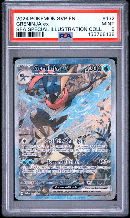 PSA 9 - Greninja ex - SVP 132 - Shrouded Fable Black Star Promo