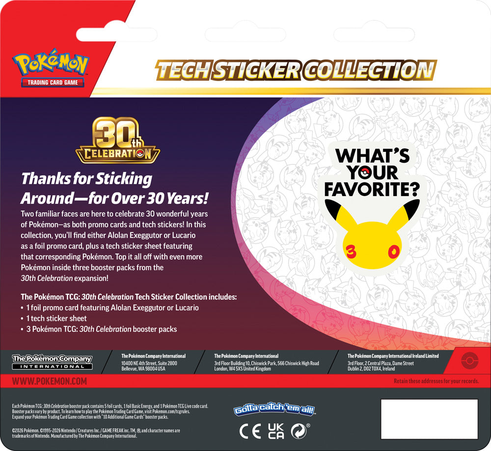 30th Celebration Tech Sticker Collection