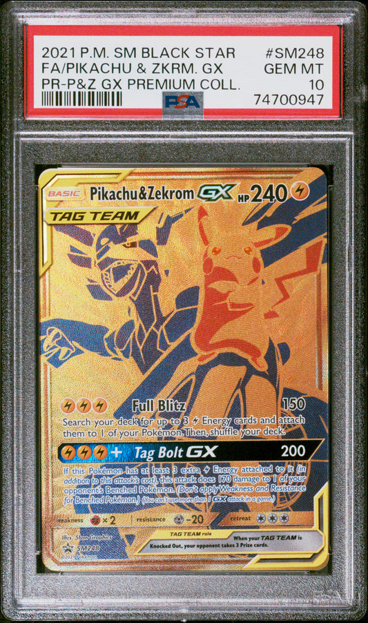 PSA10 - Pikachu Zekrom GX SM248 Black Star Promo #2