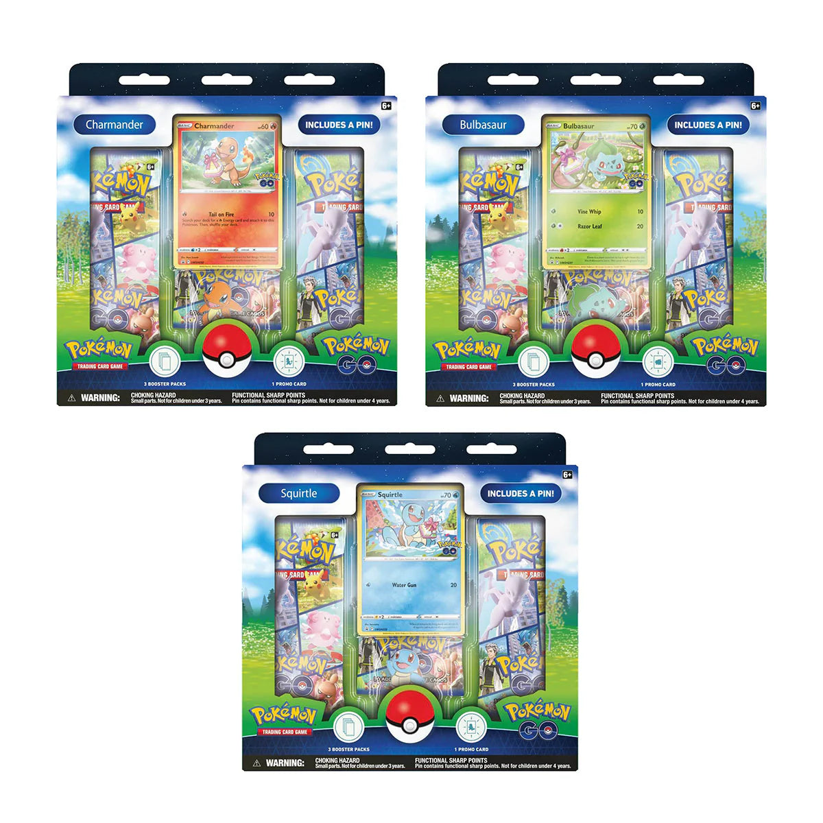 Pokemon GO Pin Collection (Set of 3) POKEMON TCG